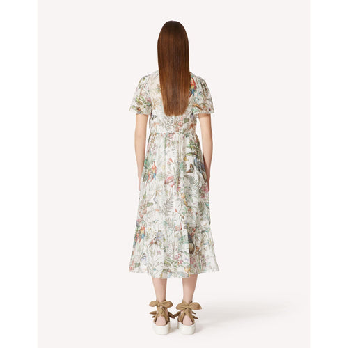 Load image into Gallery viewer, RED VALENTINO MUSLIN DRESS WITH EDEN JUNGLE PRINT - Yooto
