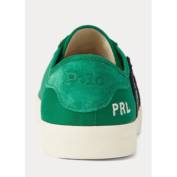 POLO RALPH LAUREN NELSON LOGO-PATCH TWILL SNEAKER - Yooto