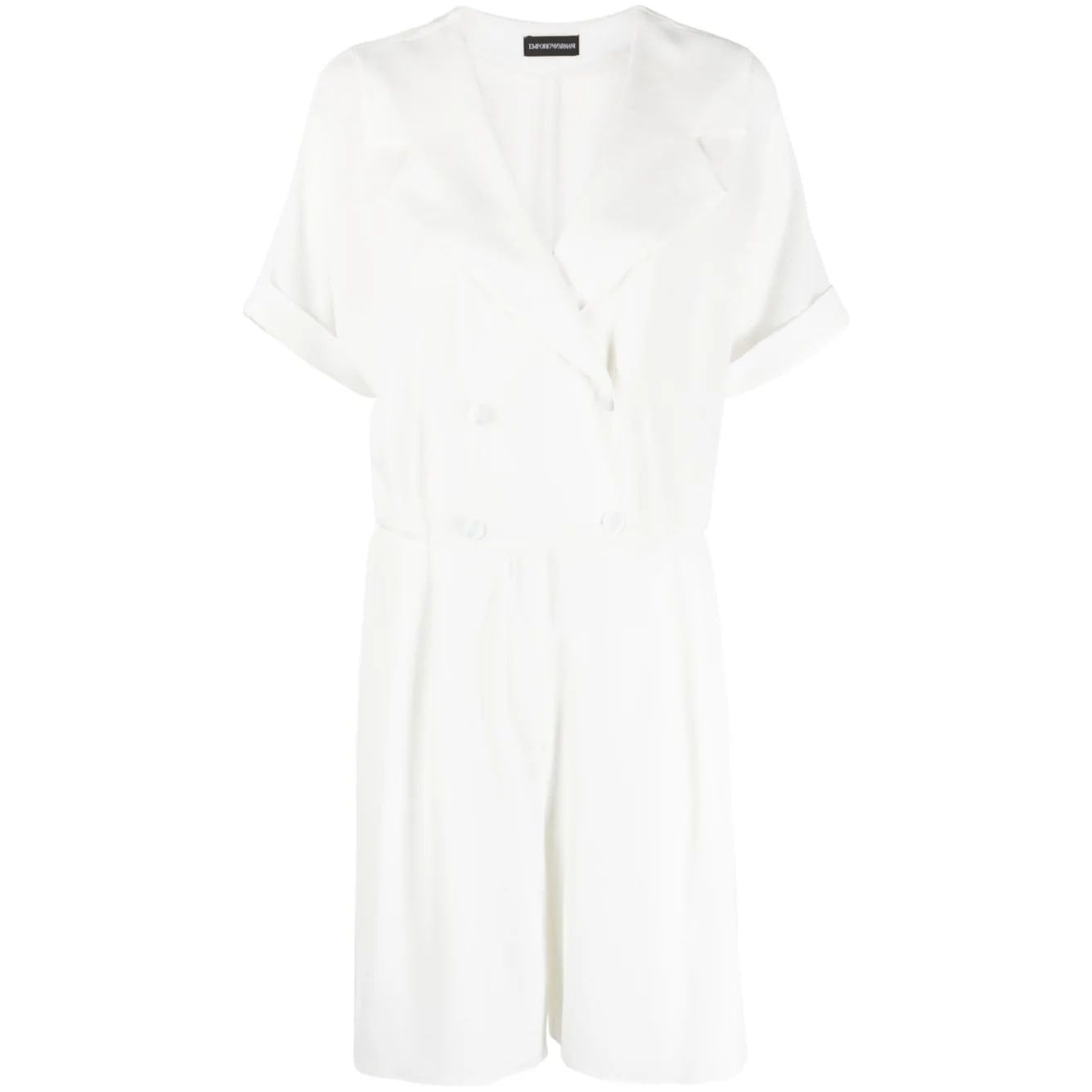 EMPORIO ARMANI DOUBLE-BREASTED SHORT-SLEEVED PLAYSUIT - Yooto