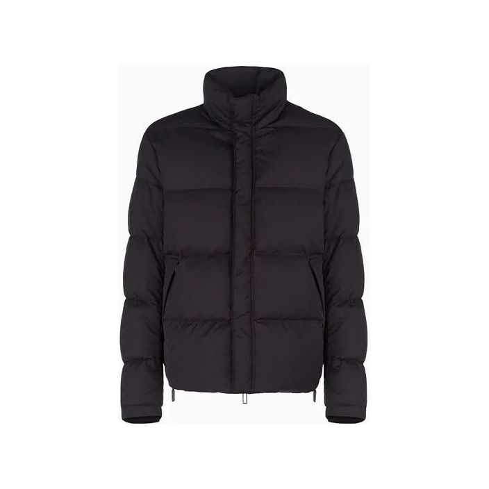 EMPORIO ARMANI QUILTED PUFFER JACKET WITH ALL-OVER JACQUARD EAGLE - Yooto