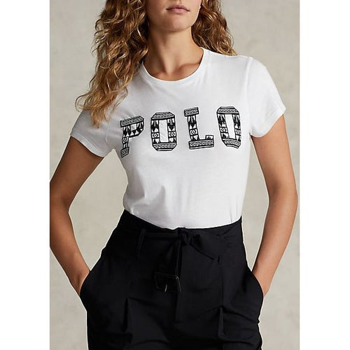 Load image into Gallery viewer, Polo Ralph Lauren Sequinned-Logo Jersey T-Shirt - Yooto
