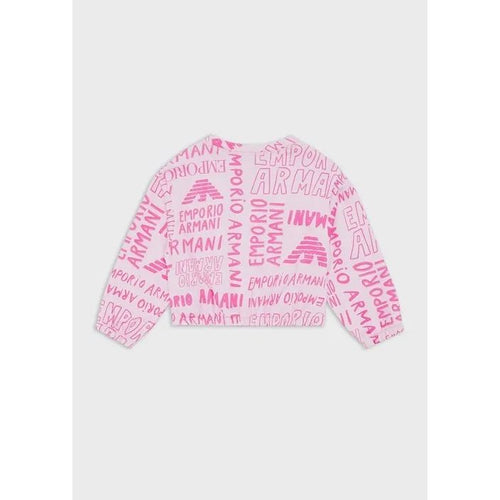 Load image into Gallery viewer, EMPORIO ARMANI KIDS JERSEY SWEATSHIRT WITH ALL-OVER EA CREW LETTERING - Yooto
