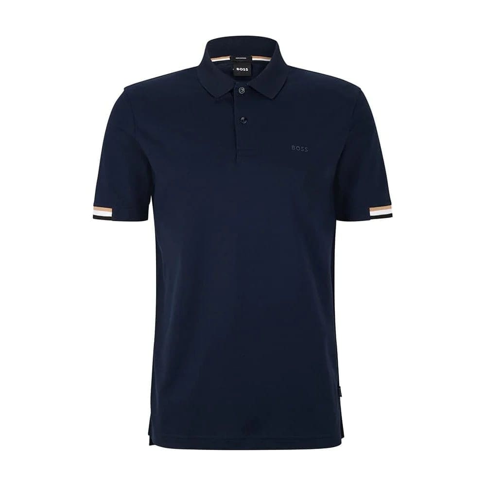 BOSS REGULAR-FIT POLO SHIRT WITH RUBBERIZED LOGO - Yooto