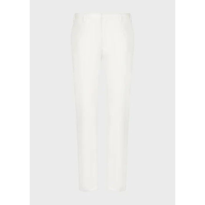 EMPORIO ARMANI LIGHTWEIGHT LYOCELL-BLEND SATIN CHINOS - Yooto