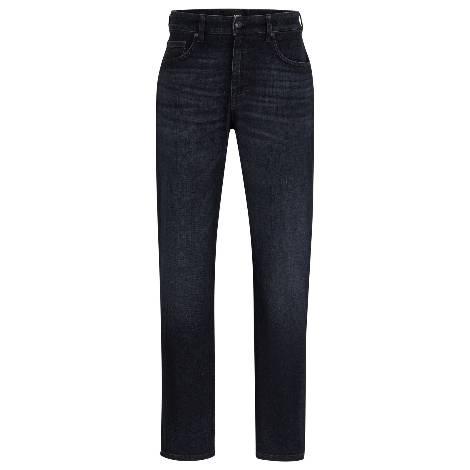 BOSS RELAXED-FIT JEANS IN BLUE CASHMERE-TOUCH DENIM - Yooto