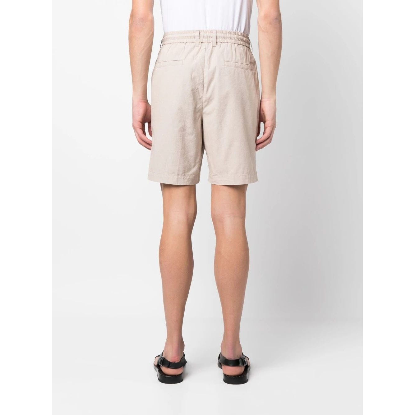 BOSS SLIM-FIT SHORTS IN COTTON-BLEND POPLIN - Yooto