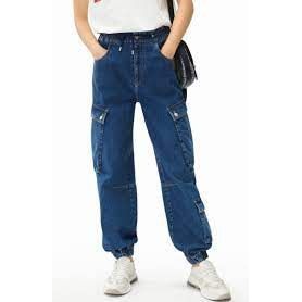 Load image into Gallery viewer, Denim cargo trousers - Yooto

