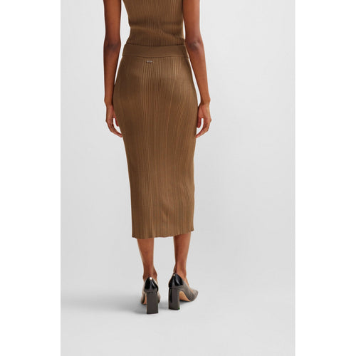 Load image into Gallery viewer, BOSS RIBBED KNIT PENCIL SKIRT - Yooto
