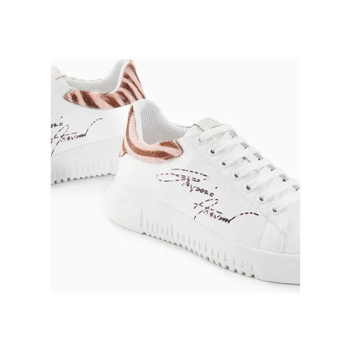 Load image into Gallery viewer, EMPORIO ARMANI LEATHER SNEAKERS WITH PONYSKIN BACK AND SIGNATURE LOGO - Yooto
