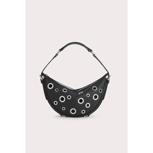 Load image into Gallery viewer, BY FAR GIB BLACK SMALL GRAIN CALF LEATHER AND EYELETS - Yooto
