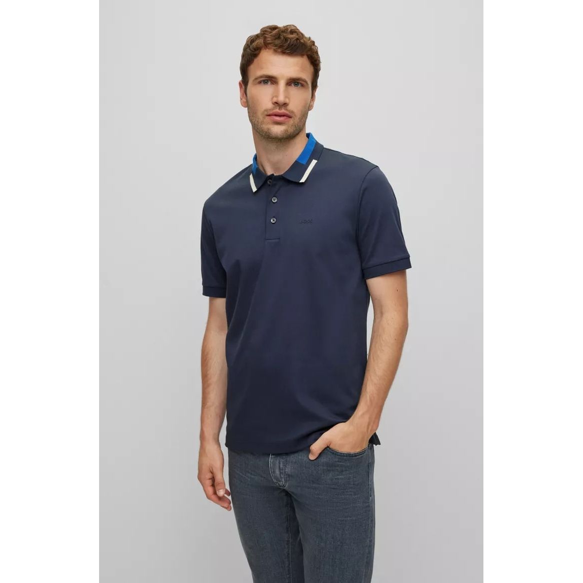 BOSS SLIM-FIT POLO SHIRT IN MERCERISED COTTON - Yooto