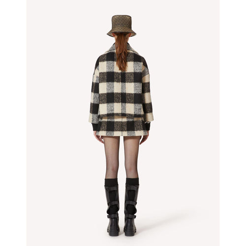 Load image into Gallery viewer, Red Valentino
check-pattern double-breasted coat - Yooto
