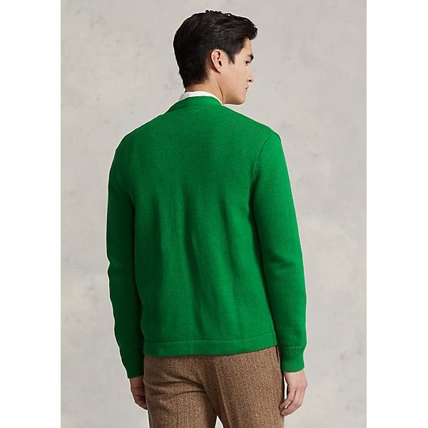 Ralph lauren cotton letterman on sale cardigan