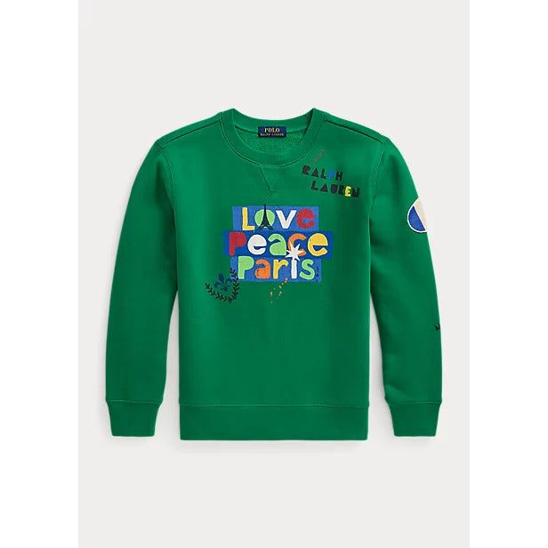 POLO RALPH LAUREN LOVE PEACE PARIS FLEECE SWEATSHIRT - Yooto