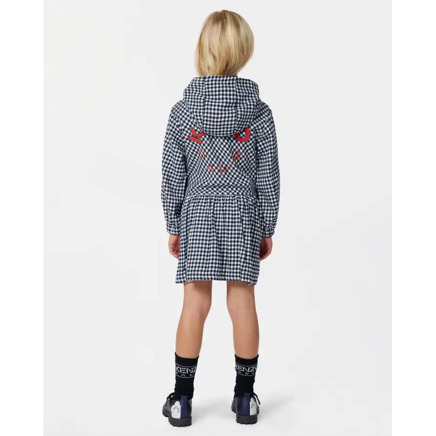 KENZO KIDS HOODED FLANNEL DRESS - Yooto