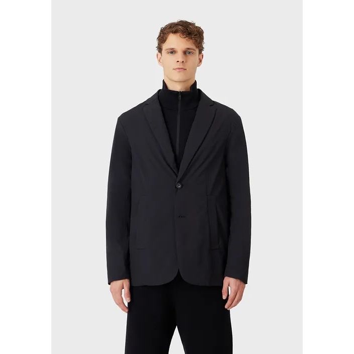 EMPORIO ARMANI TRAVEL ESSENTIALS STRETCH NYLON BLAZER - Yooto