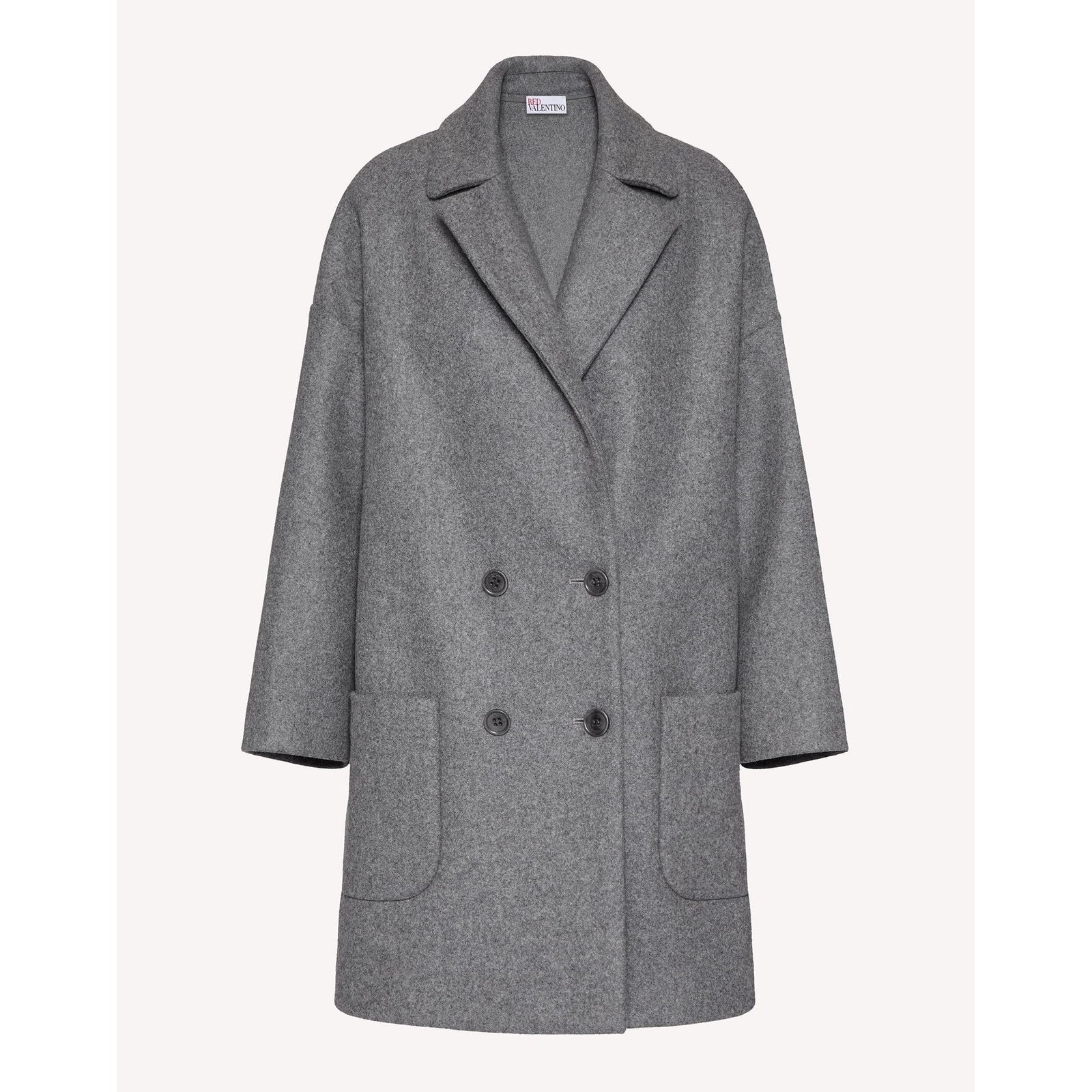 RED VALENTINO MELANGE WOOL COAT - Yooto