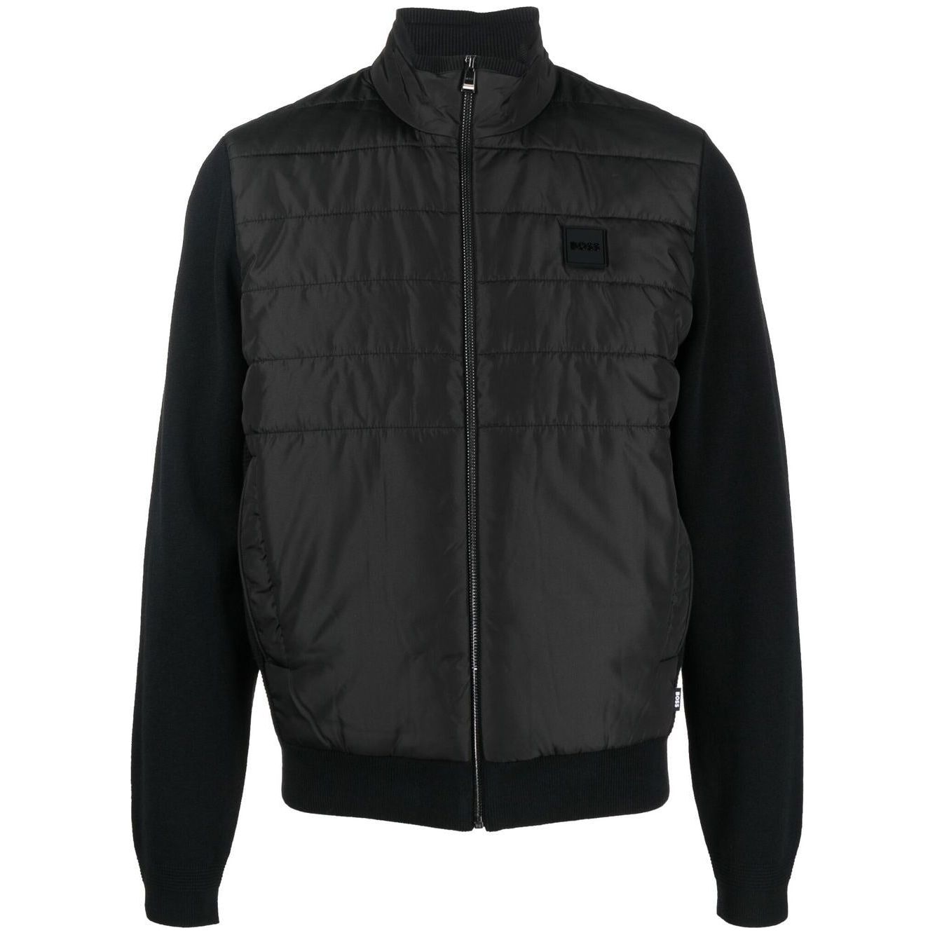 BOSS REGULAR-FIT ZIPPED JACKET IN COTTON AND VIRGIN WOOL - Yooto