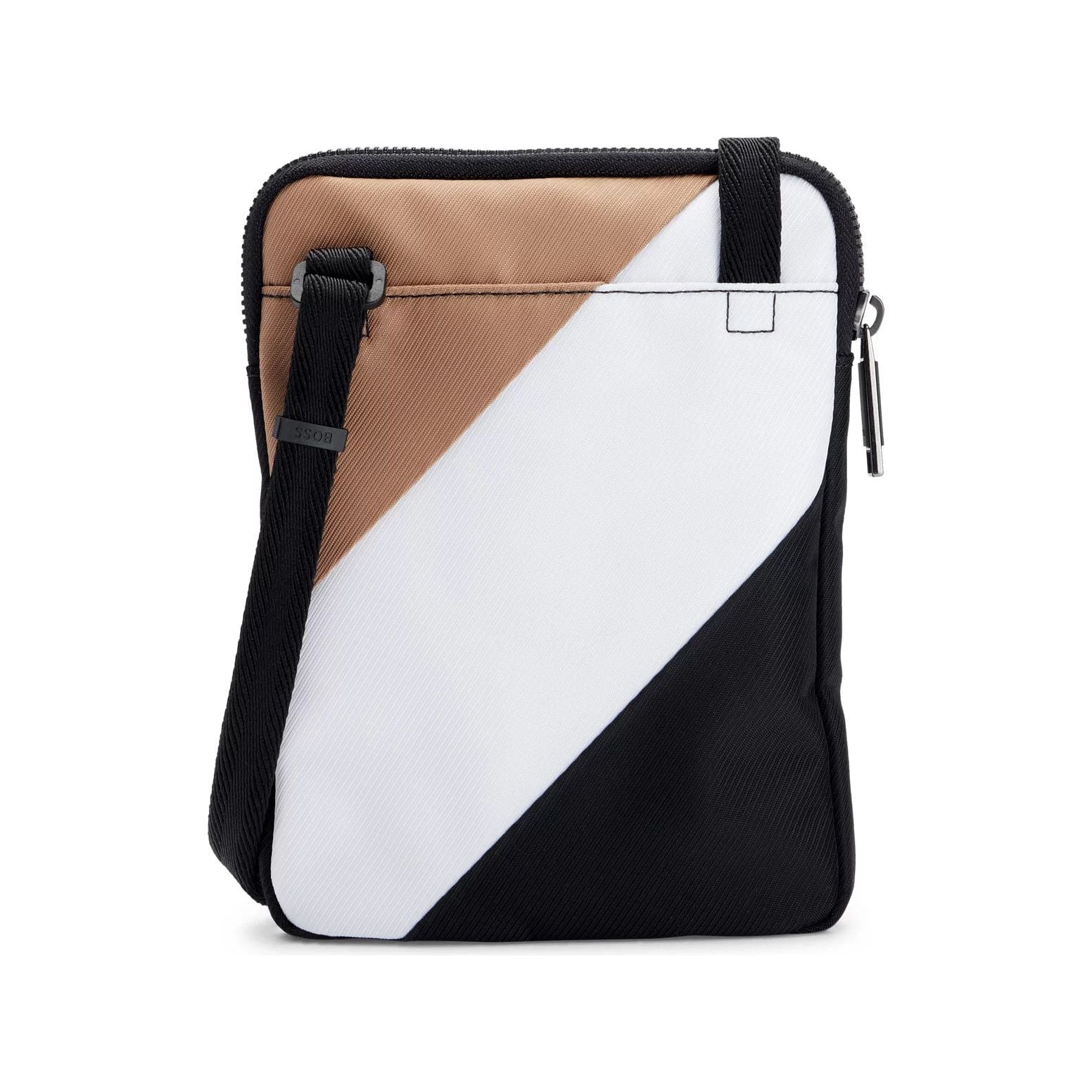 BOSS NECK POUCH WITH LOGO AND SIGNATURE STRIPE - Yooto