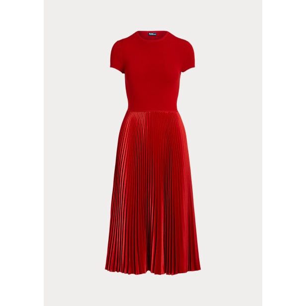 POLO RALPH LAUREN LUNAR NEW YEAR HYBRID PLEATED DRESS - Yooto