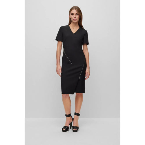 Load image into Gallery viewer, BOSS V-NECK DRESS WITH ZIP DETAILS - Yooto
