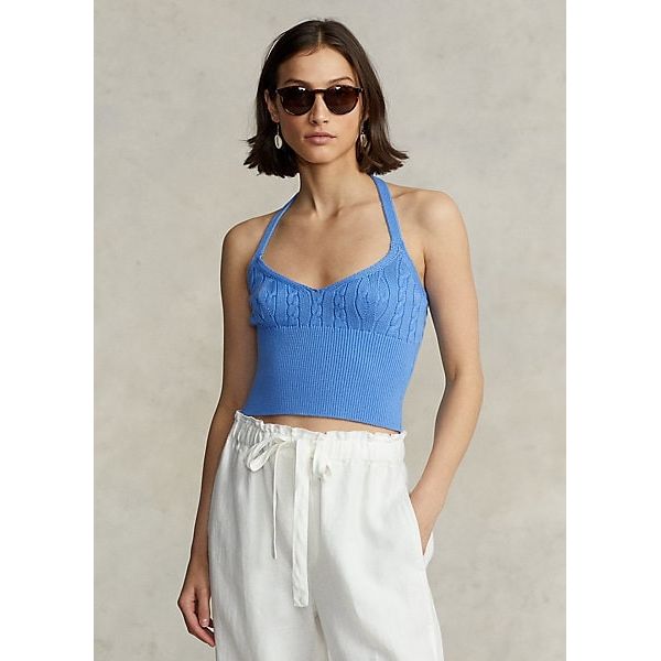 Polo Ralph Lauren Cable-Knit Halter Top - Yooto