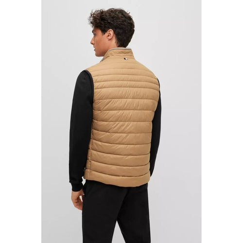 Load image into Gallery viewer, BOSS WATER-REPELLENT PADDED GILET WITH 3D LOGO TAPE - Yooto
