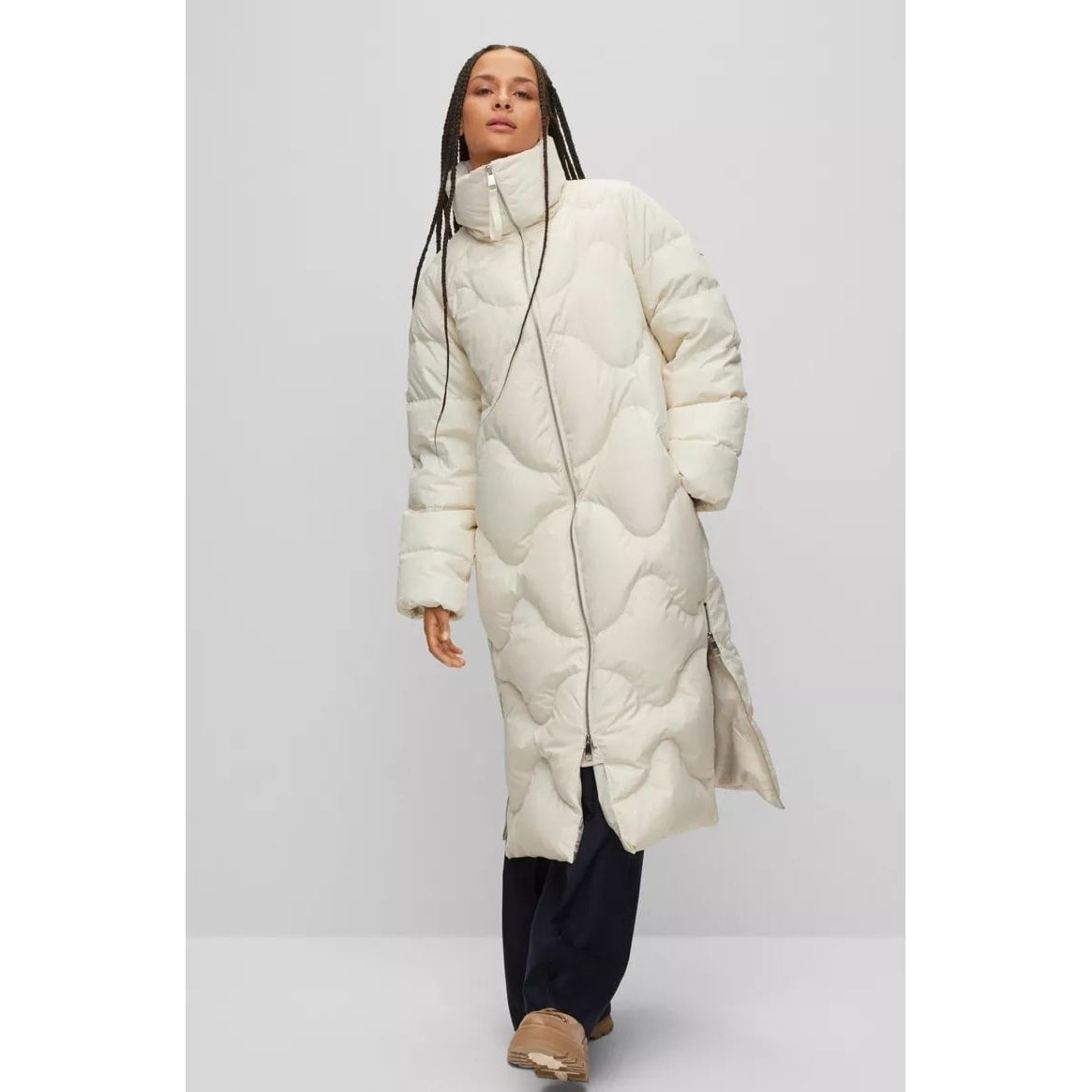 BOSS OVERSIZED-FIT DOWN JACKET WITH FLEECE LINING - Yooto