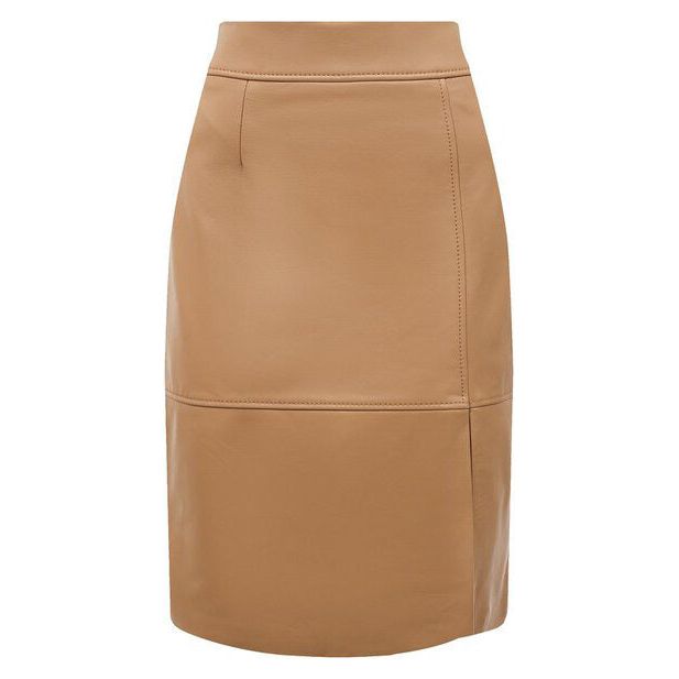 Leather pencil skirt boss best sale