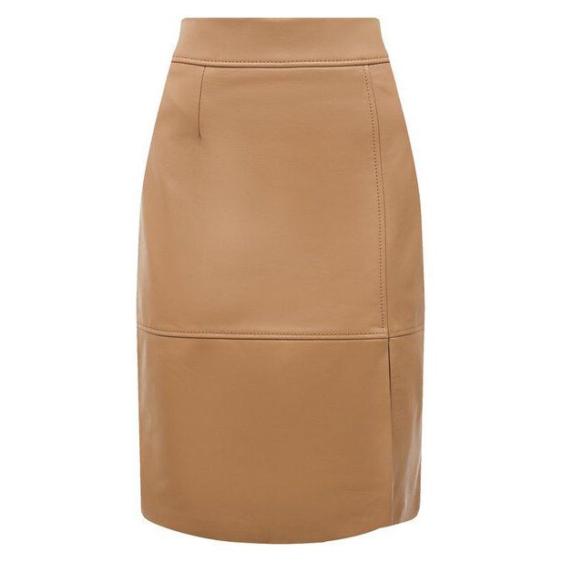 BOSS SLIM FIT LEATHER PENCIL SKIRT - Yooto