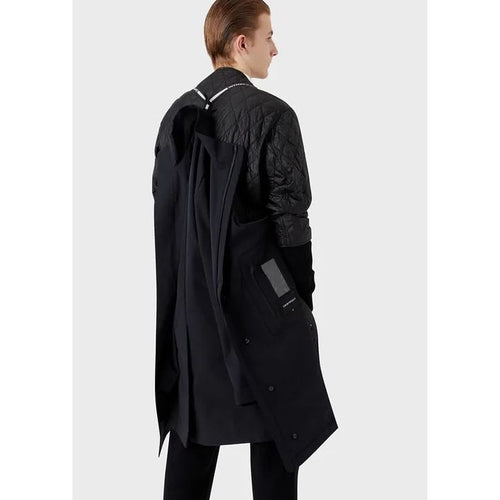 Load image into Gallery viewer, EMPORIO ARMANI WATER-REPELLENT TRENCH COAT WITH DETACHABLE TRAVEL ESSENTIALS LINING - Yooto
