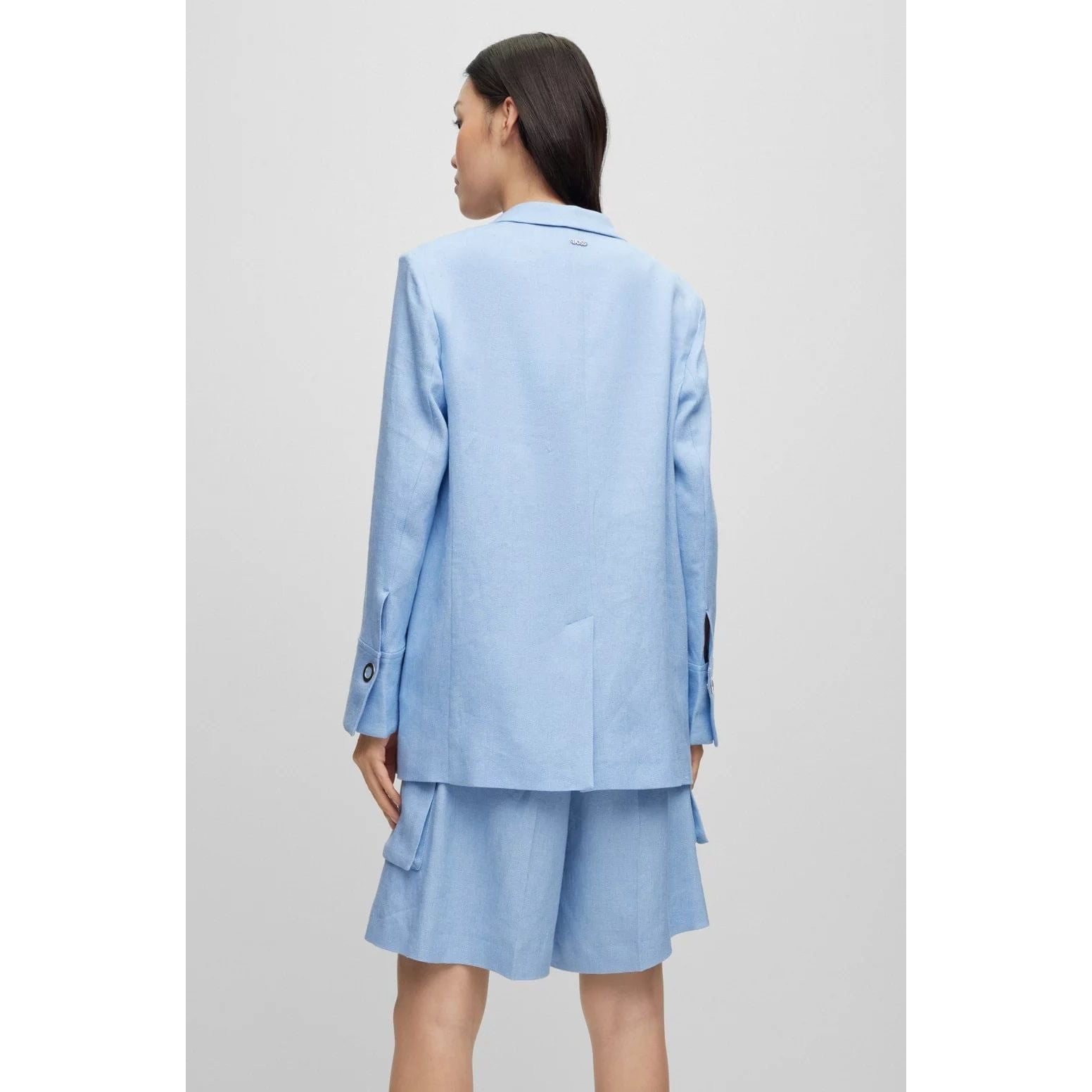 BOSS OVERSIZED-FIT JACKET IN A LINEN BLEND - Yooto