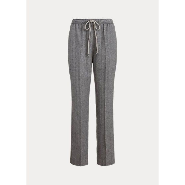 Polo Ralph Lauren Straight leg trousers with drawstring in herringbone fabric - Yooto