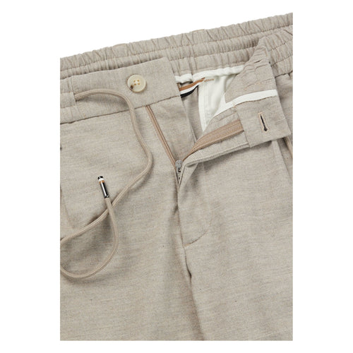Load image into Gallery viewer, BOSS RELAXED-FIT TROUSERS IN STRETCH MATERIAL WITH DRAWCORD WAISTBAND - Yooto
