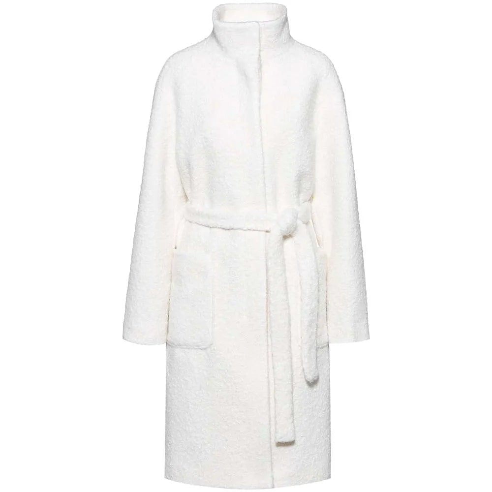 BOSS WOMEN'S WHITE COAT WITH BELT - Yooto