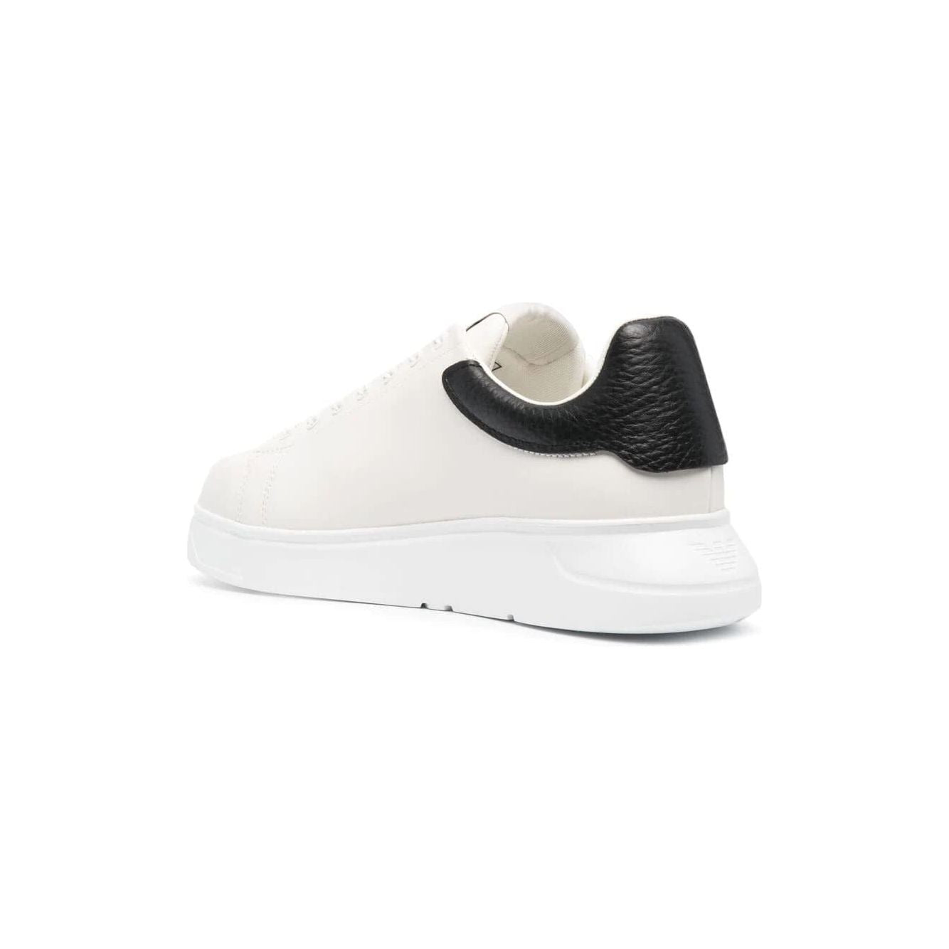 EMPORIO ARMANI SIGNATURE LOGO-PRINT LEATHER SNEAKERS - Yooto