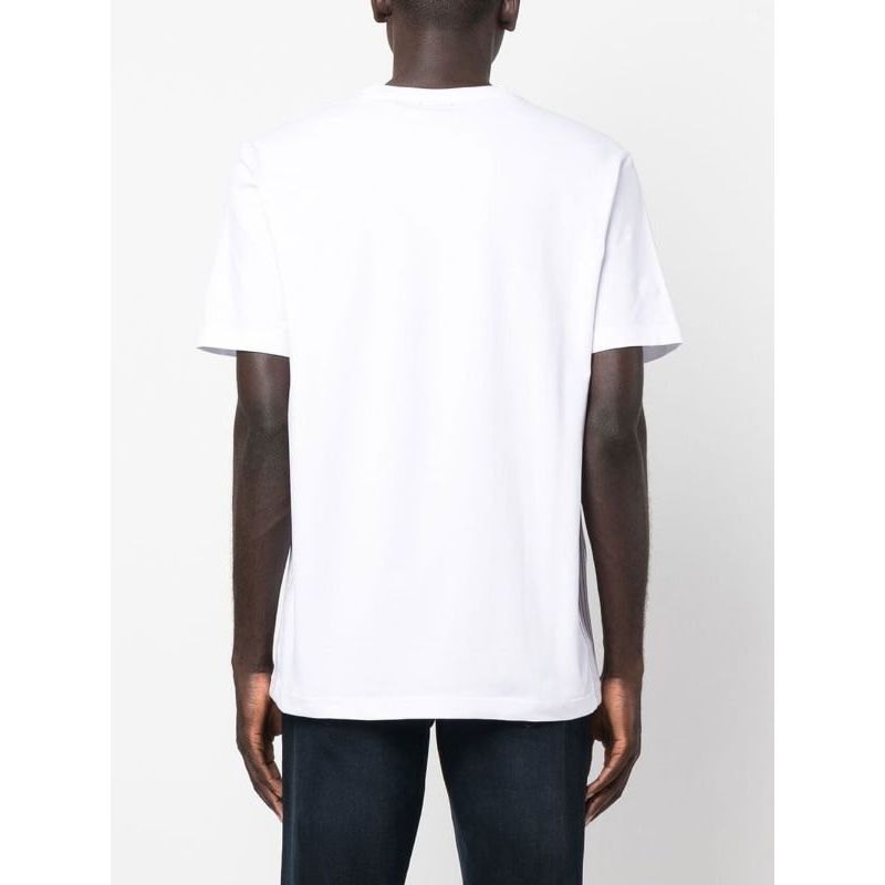 BOSS T-SHIRT IN STRETCH COTTON WITH MULTI-COLOURED LOGO - Yooto