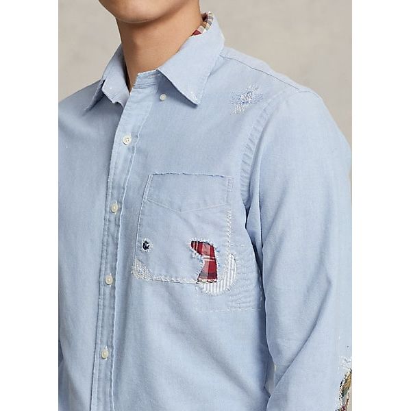 POLO RALPH LAUREN CLASSIC FIT DISTRESSED OXFORD SHIRT - Yooto