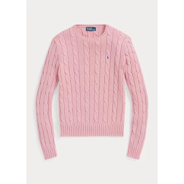 POLO RALPH LAUREN CABLE-KNIT COTTON CREWNECK JUMPER - Yooto