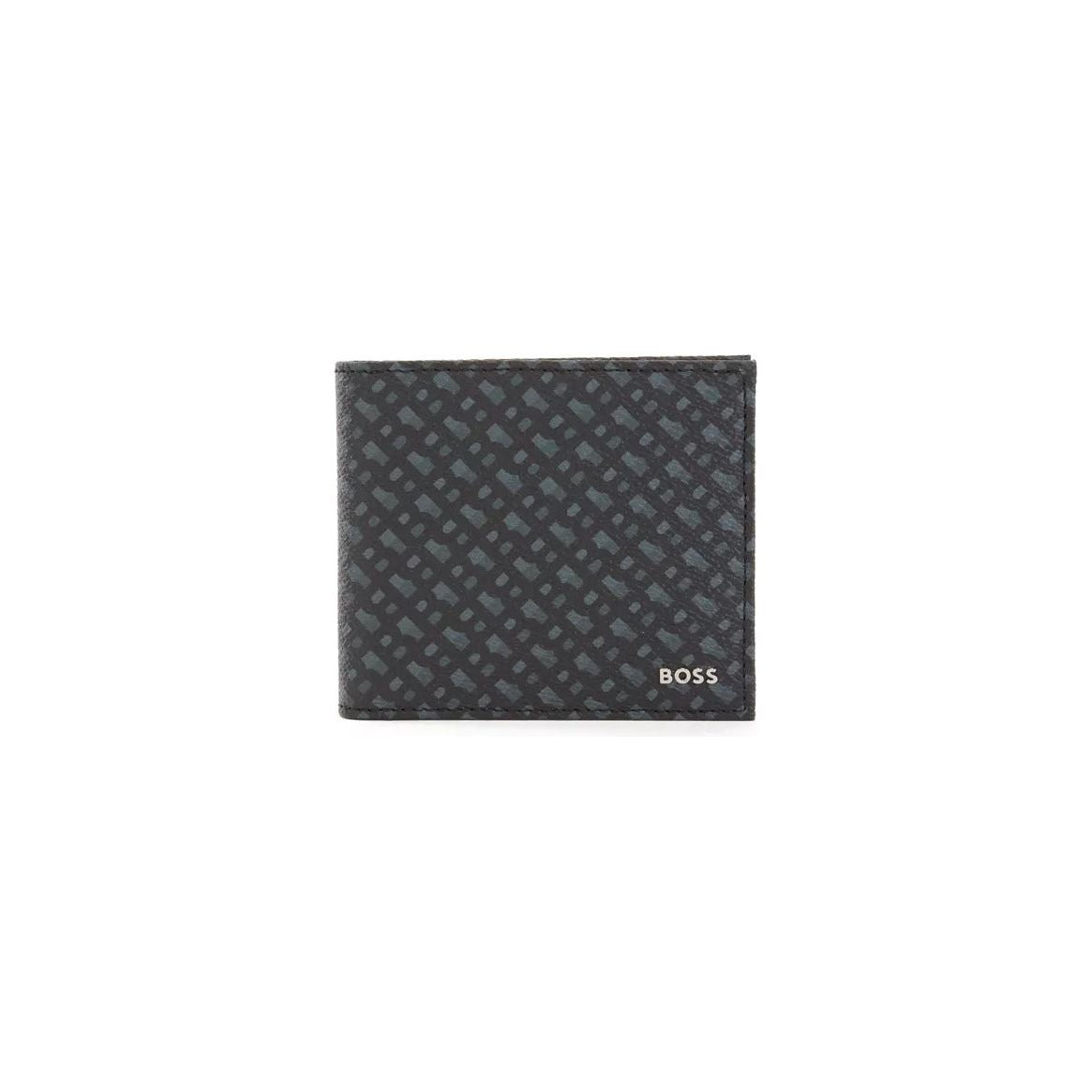 BOSS BILLFOLD WALLET IN MONOGRAMMED ITALIAN FABRIC - Yooto