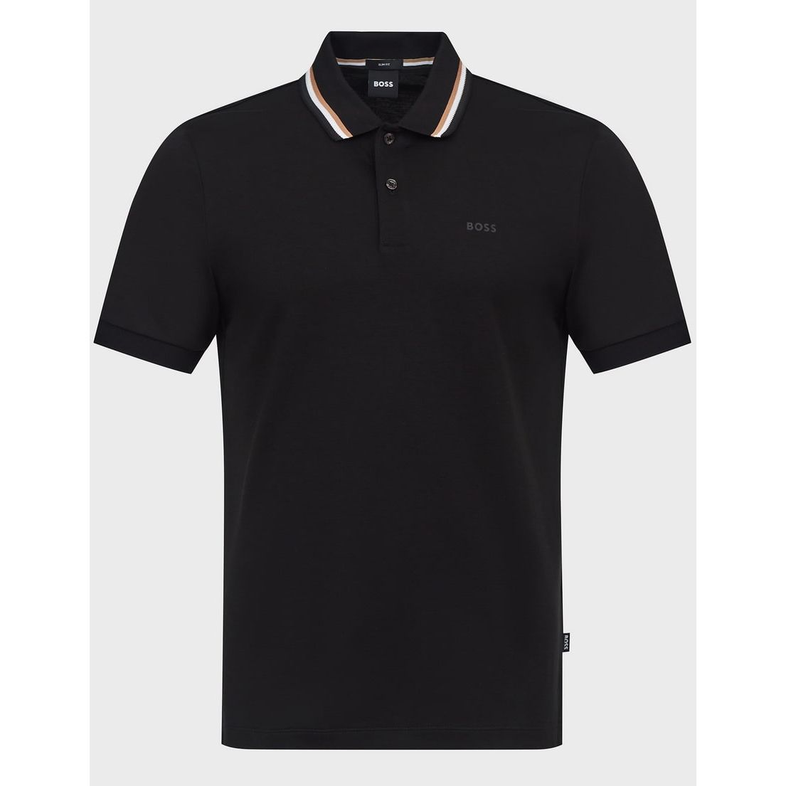 SLIM-FIT POLO SHIRT IN COTTON WITH STRIPED COLLAR - Yooto