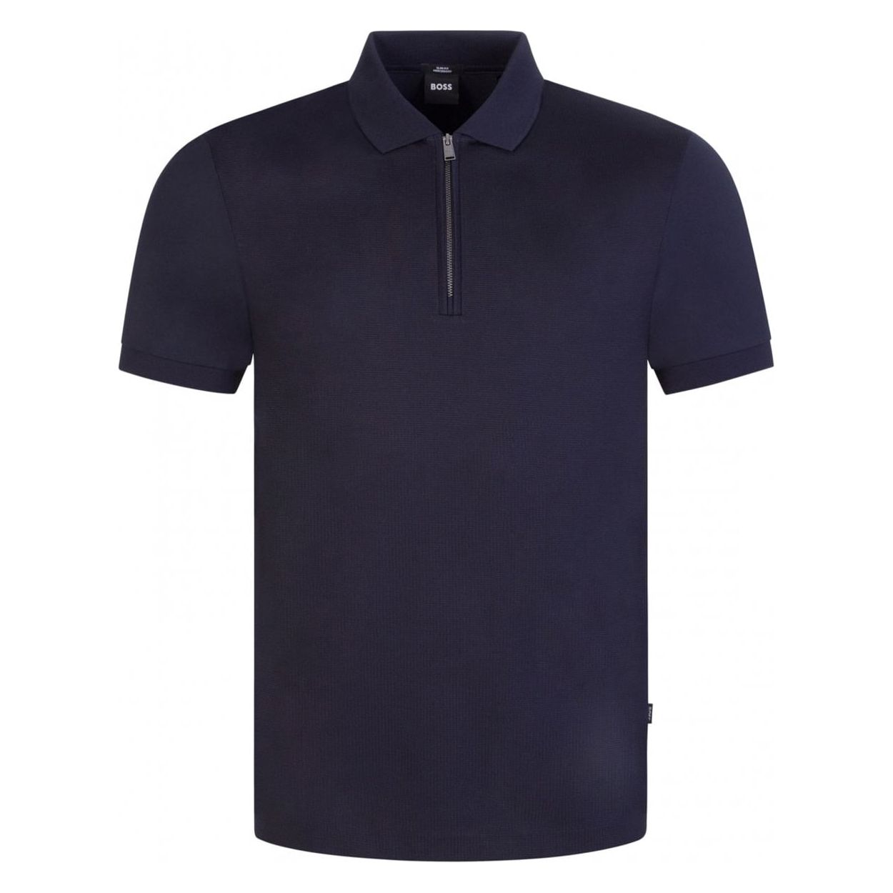 BOSS MERCERISED-COTTON SLIM-FIT POLO SHIRT WITH ZIPPED PLACKET - Yooto