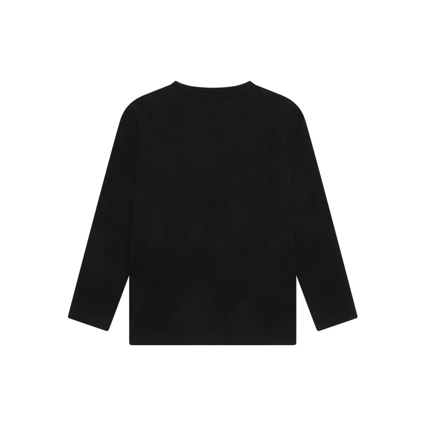 BOSS KIDS' LONG-SLEEVED T-SHIRT IN COTTON WITH CONTRAST LOGO - Yooto
