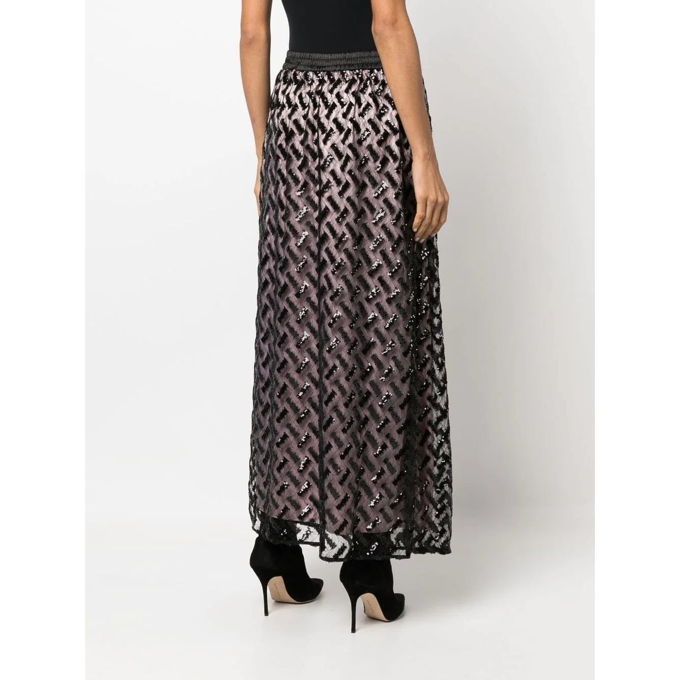 EMPORIO ARMANI LONG SKIRT WITH SEQUINS - Yooto