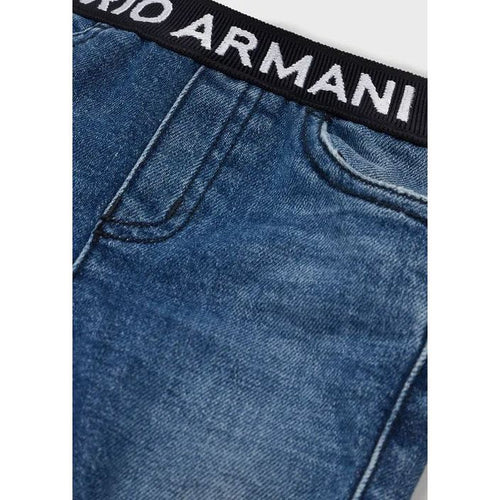 Load image into Gallery viewer, EMPORIO ARMANI  KIDS J17 DENIM JEANS WITH LOGO INSERT AT THE WAIST - Yooto
