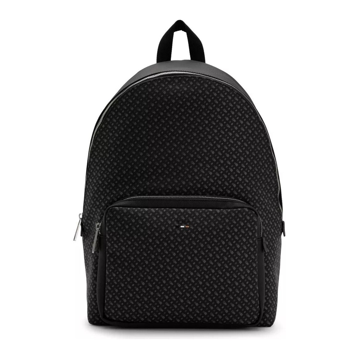 BOSS FAUX-LEATHER BACKPACK WITH MONOGRAM PRINT - Yooto