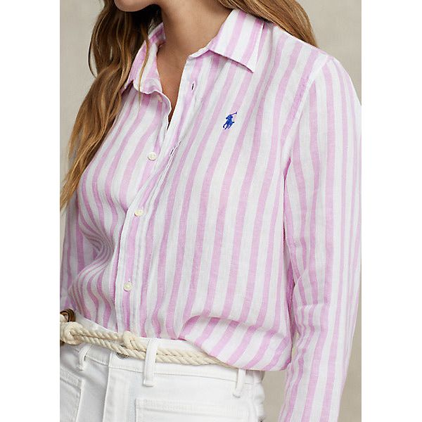 POLO RALPH LAUREN RELAXED FIT STRIPED LINEN SHIRT - Yooto