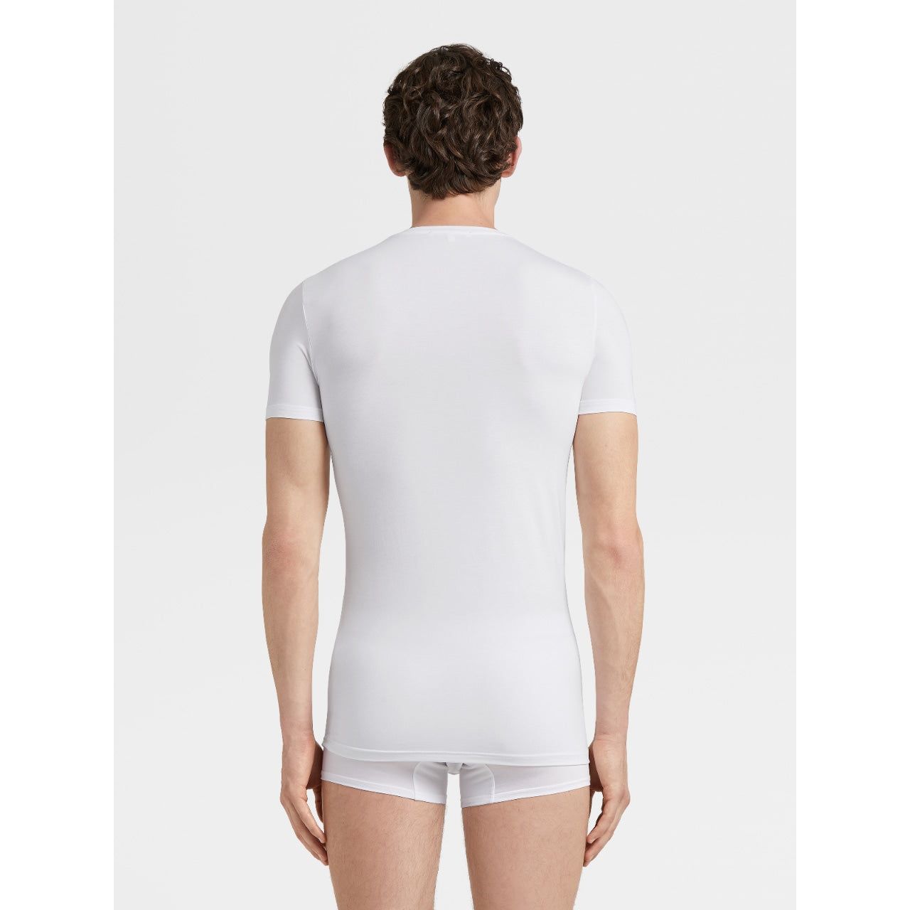 White Micromodal Crewneck T-Shirt - Yooto