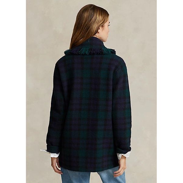 POLO RALPH LAUREN PLAID DOUBLE-BREASTED WOOL BLAZER - Yooto