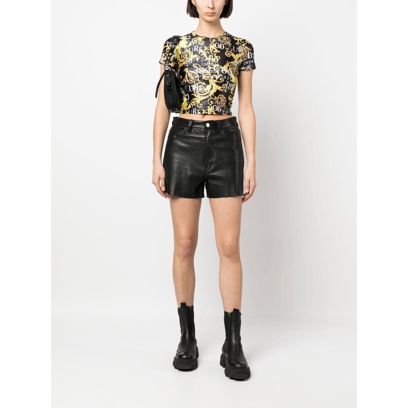 VERSACE JEANS COUTURE BAROCCO-PRINT CROPPED TOP - Yooto